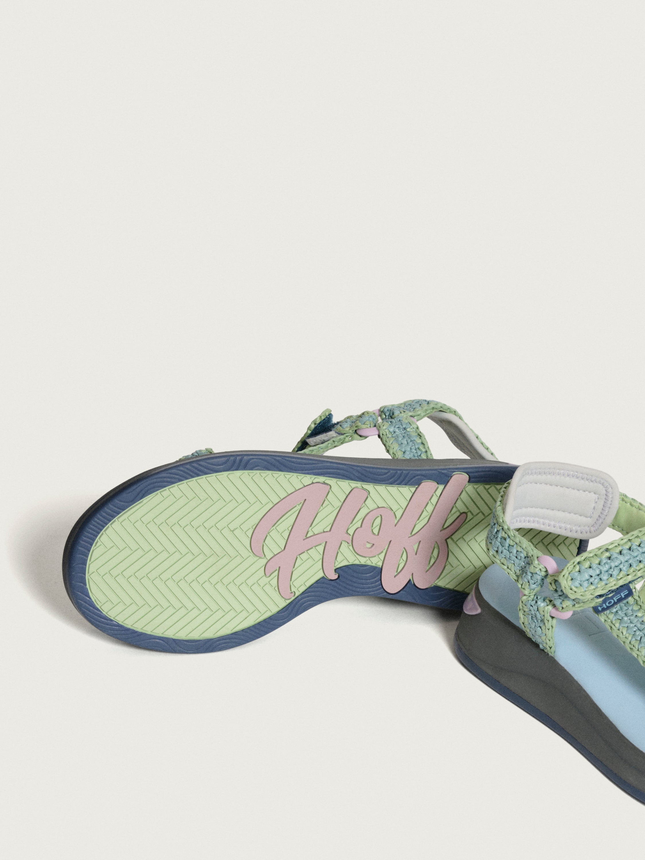 SANDALIA ISLAND RAFIA AZUL