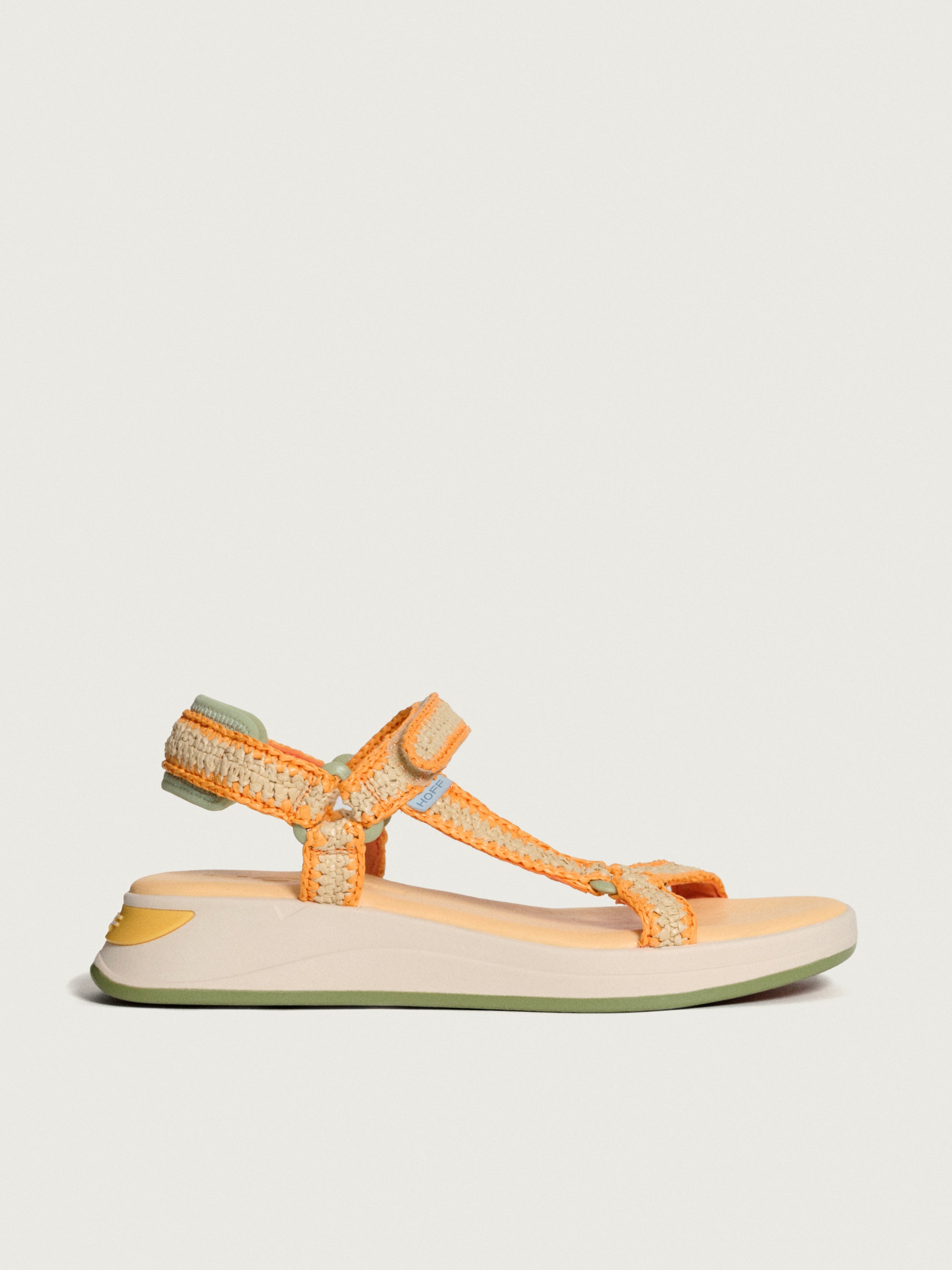 SANDALIA ISLAND RAFIA NARANJA