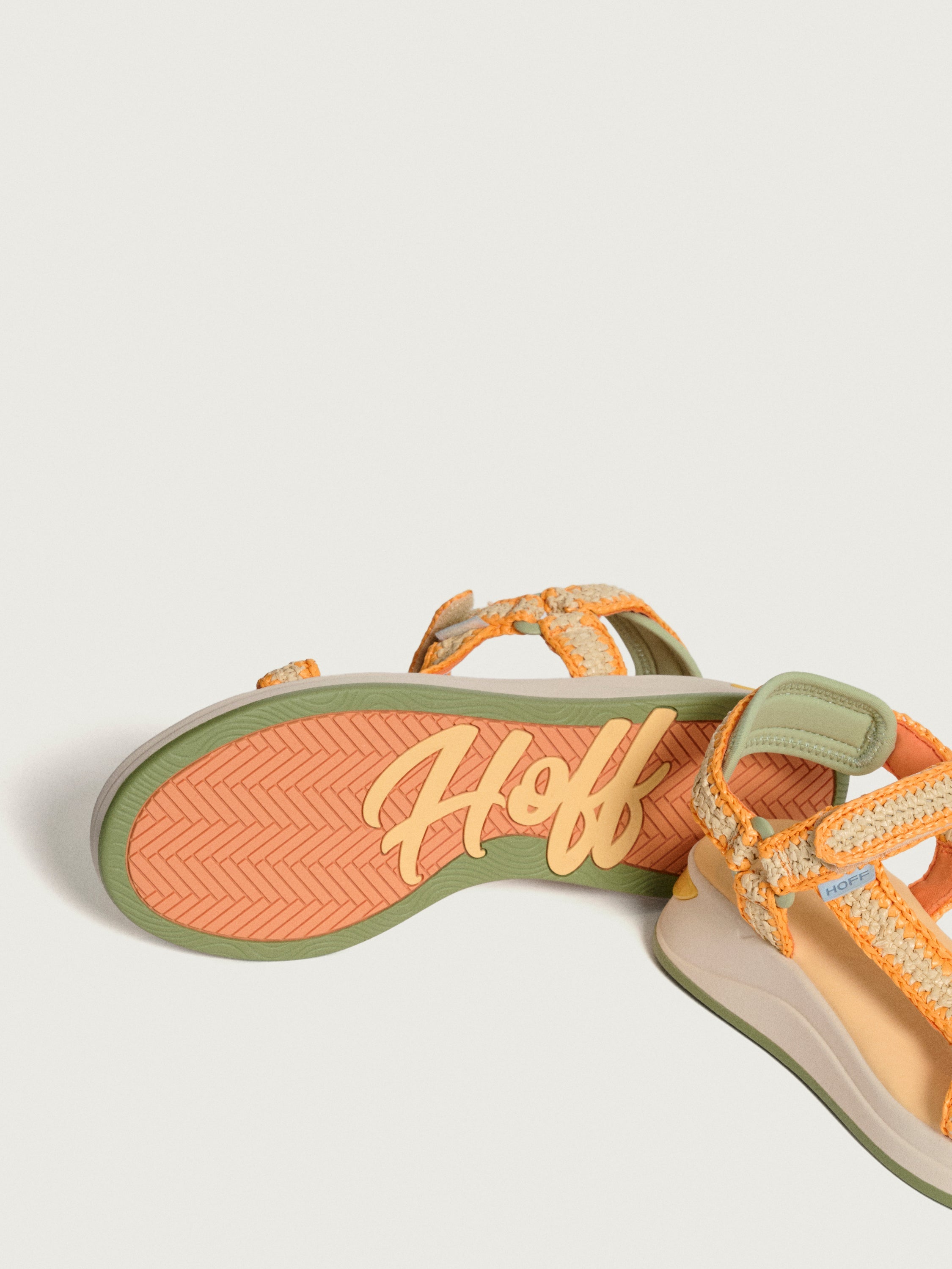 SANDALIA ISLAND RAFIA NARANJA
