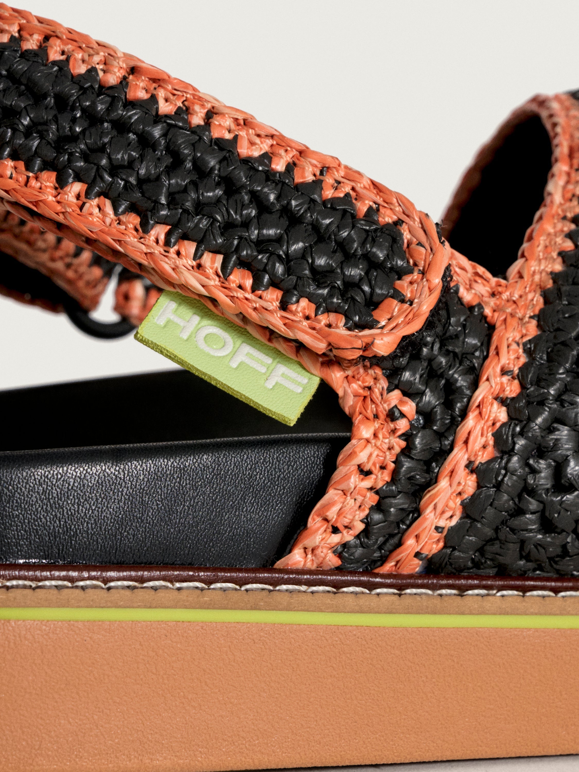 SANDALIA ROAD RAFIA NEGRO