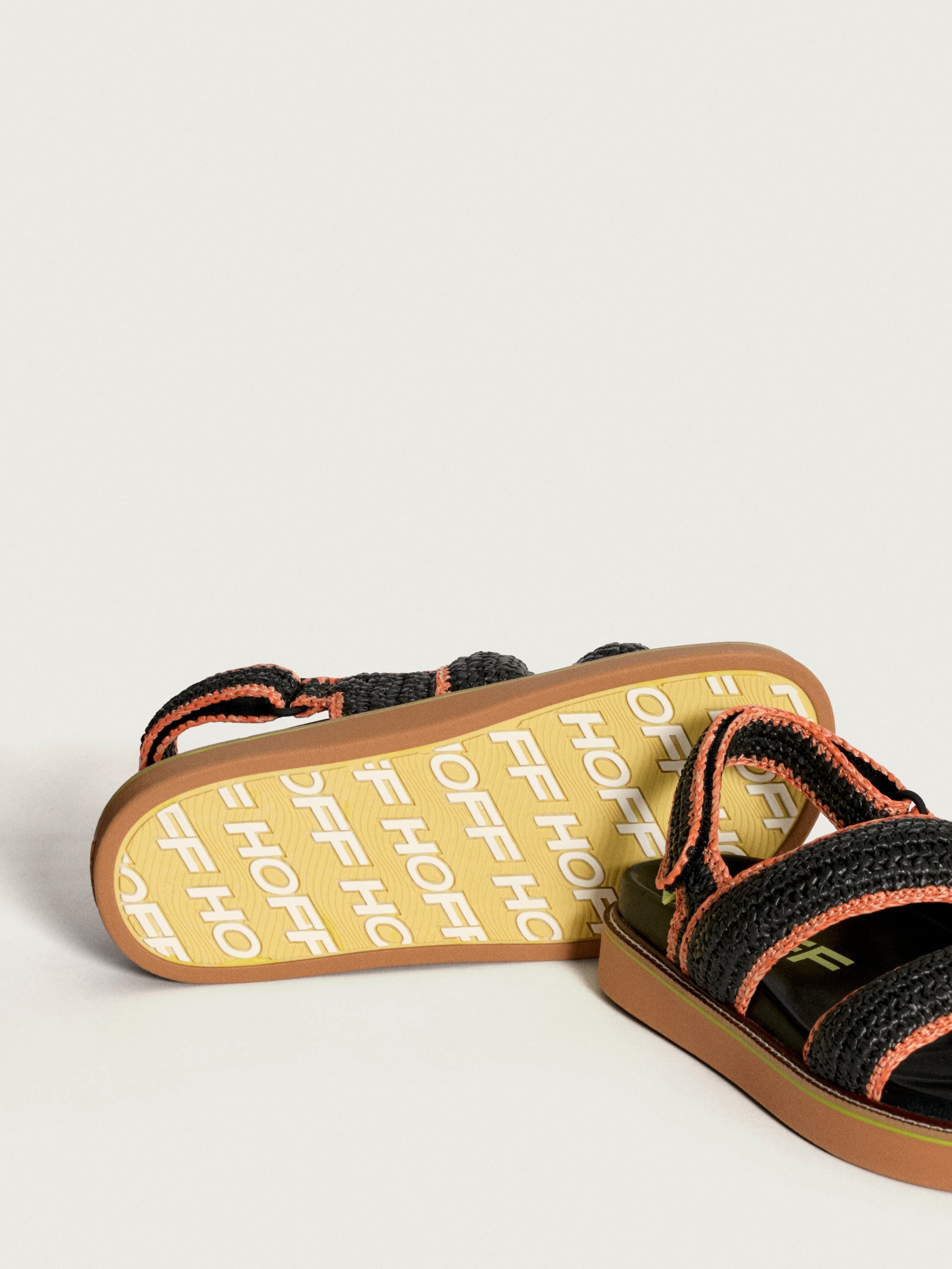 SANDALIA ROAD RAFIA NEGRO