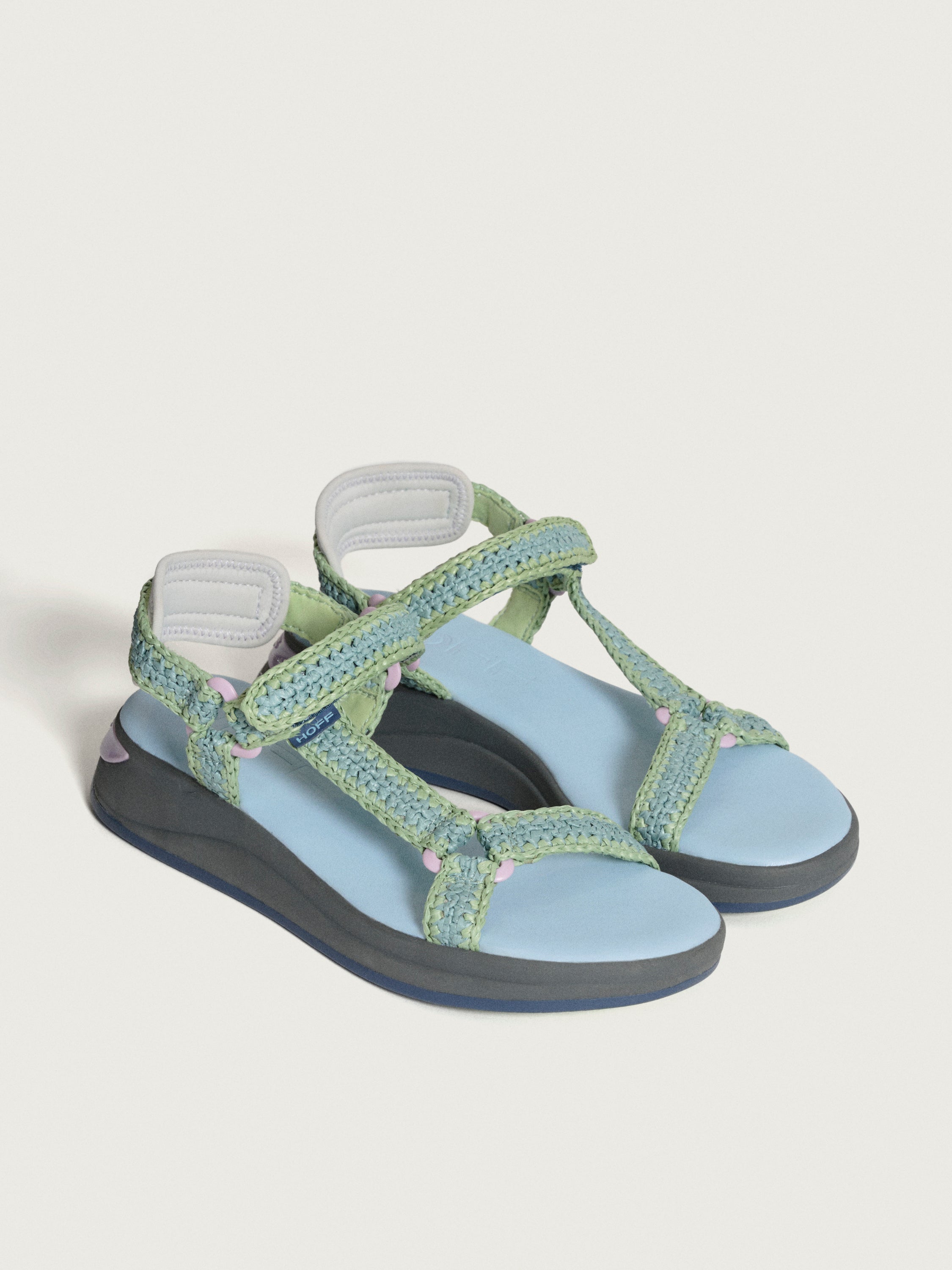 SANDALIA ISLAND RAFIA AZUL
