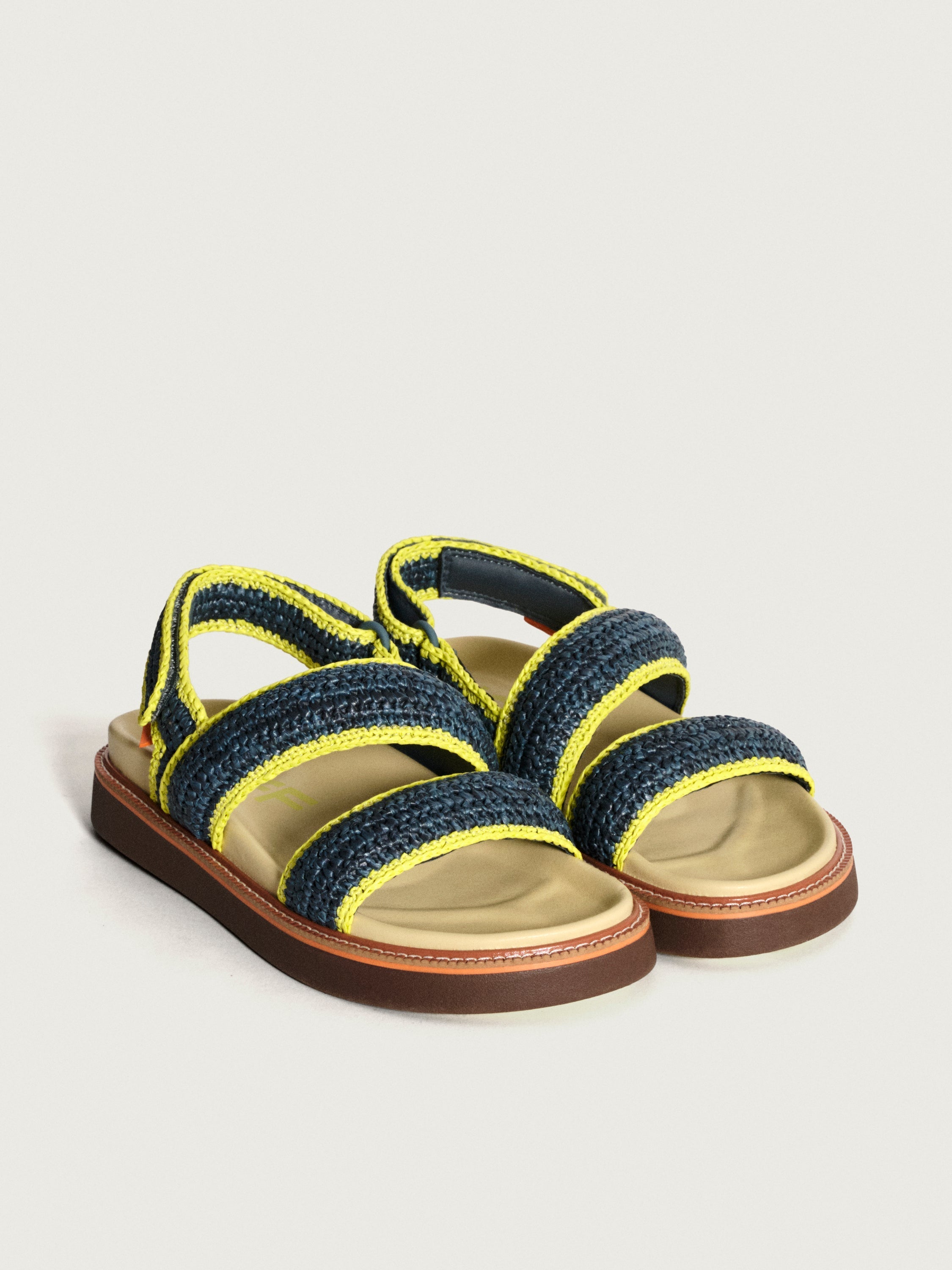 SANDALIA ROAD RAFIA AZUL MARINO