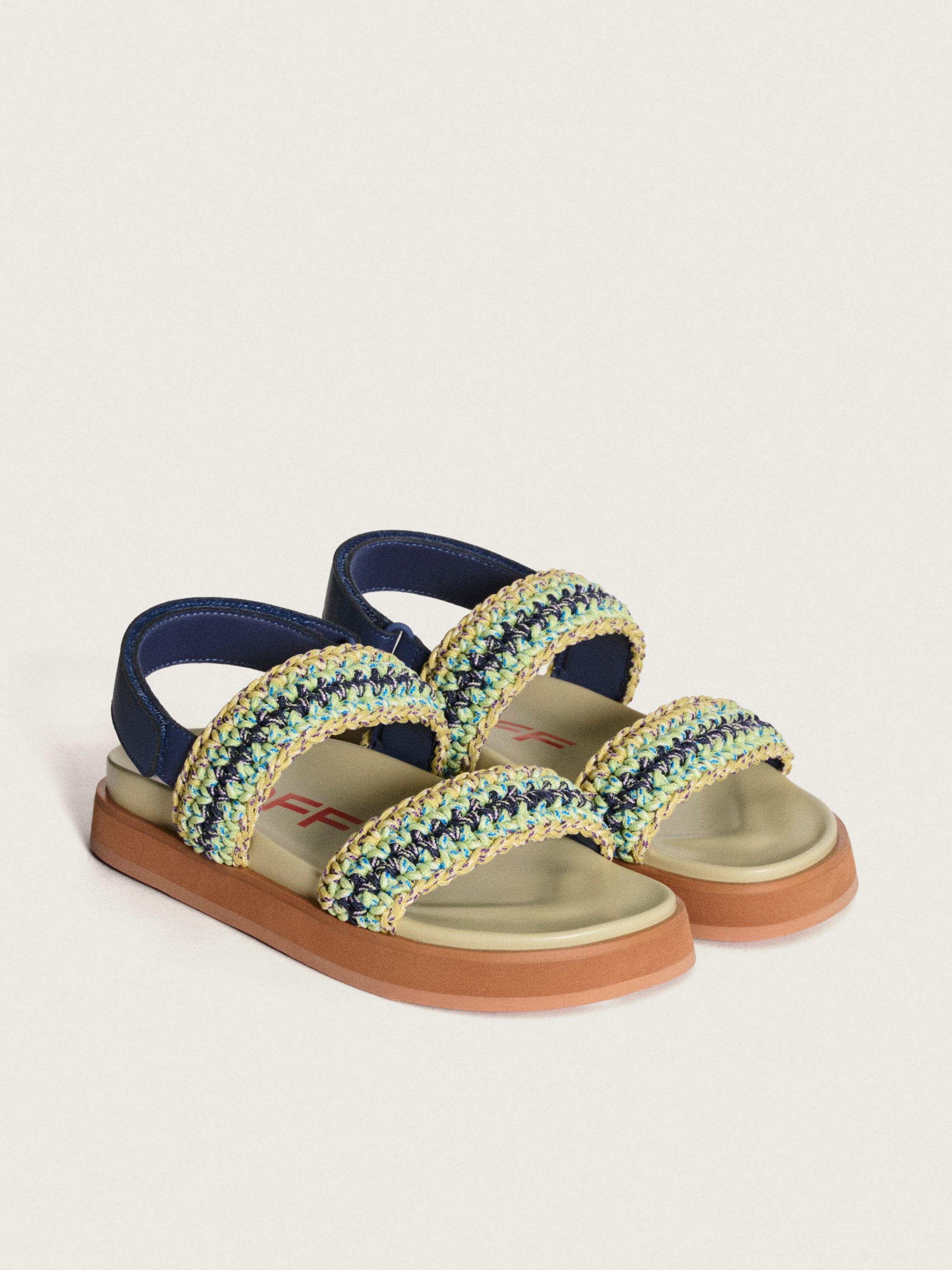 SANDALIA GALDANA MULTICOLOR VERDE